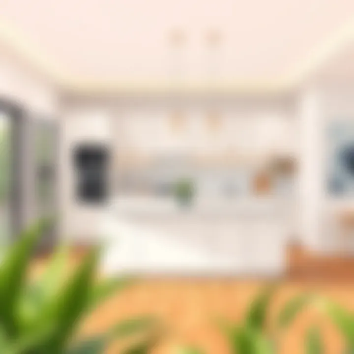 Modern Kitchen Layout with Island Modern kitchen layout featuring an island