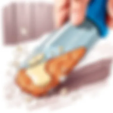 Scraping off adhesive residues