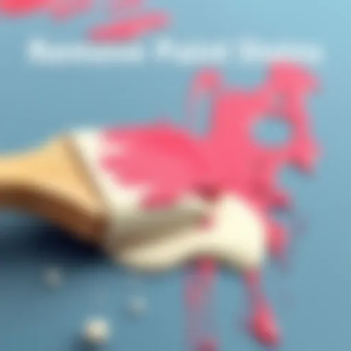 Removing paint stains with household items