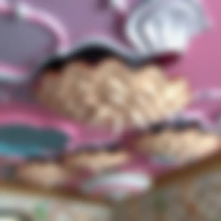 Close-up of decorative materials for suspended ceilings