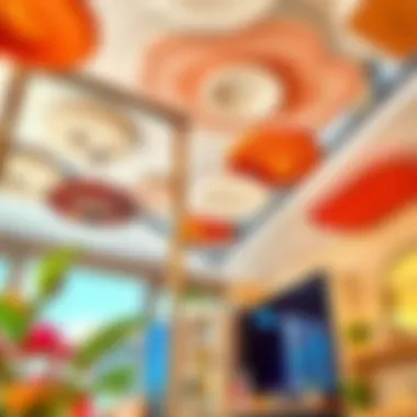 Diverse design styles of suspended ceilings showcased