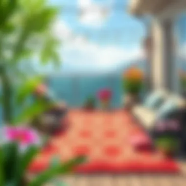 Durable balcony rug designed for outdoor conditions