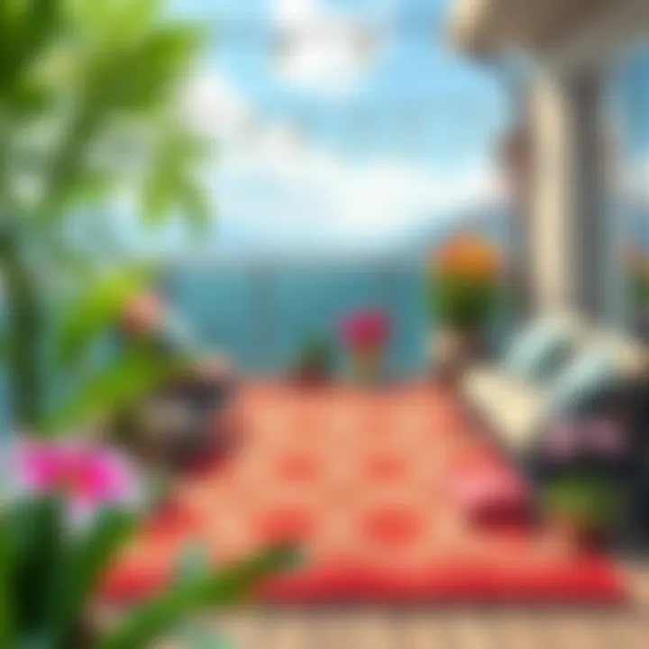 Durable balcony rug designed for outdoor conditions