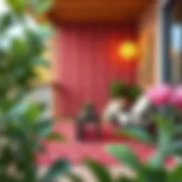 Elegant outdoor balcony rug showcasing intricate patterns