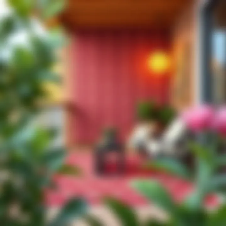 Elegant outdoor balcony rug showcasing intricate patterns