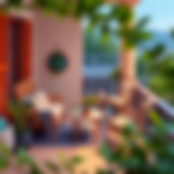 Cozy balcony with elegant seating