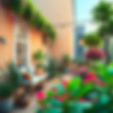 Cozy balcony featuring comfortable seating and vibrant plants