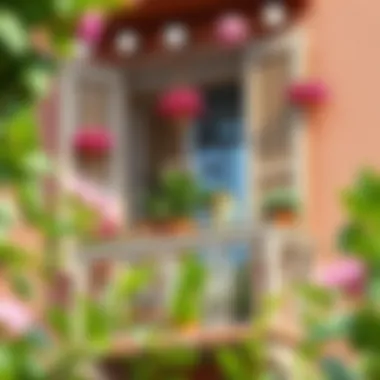 Vibrant balcony adorned with unique decorations