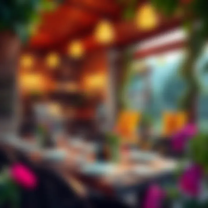 Cozy outdoor dining area with barbecue setup.