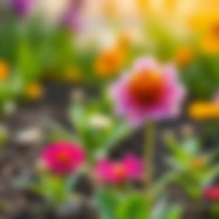 Peace flower thriving in a diverse climate, illustrating adaptability.