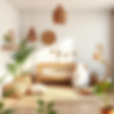 Creative use of natural materials in baby room