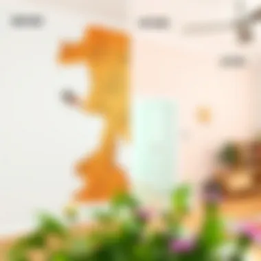 Before and after wall paint removal