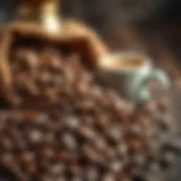 Freshly roasted coffee beans