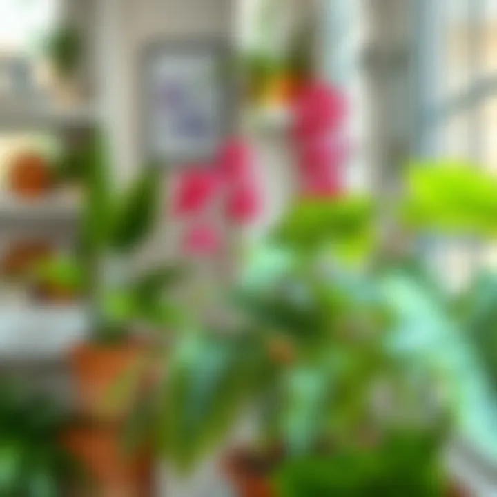 An indoor plant thriving in a home environment