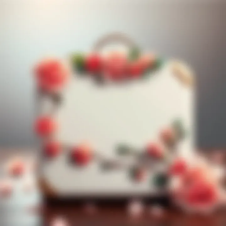 Elegantly decorated bridal suitcase with floral accents