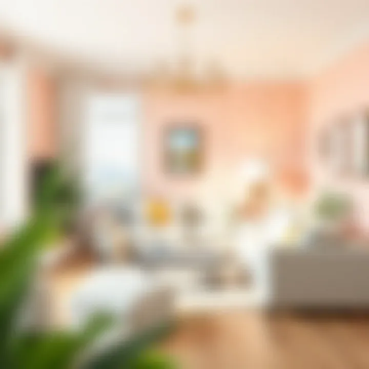 A bright and airy living room painted in soft pastel colors