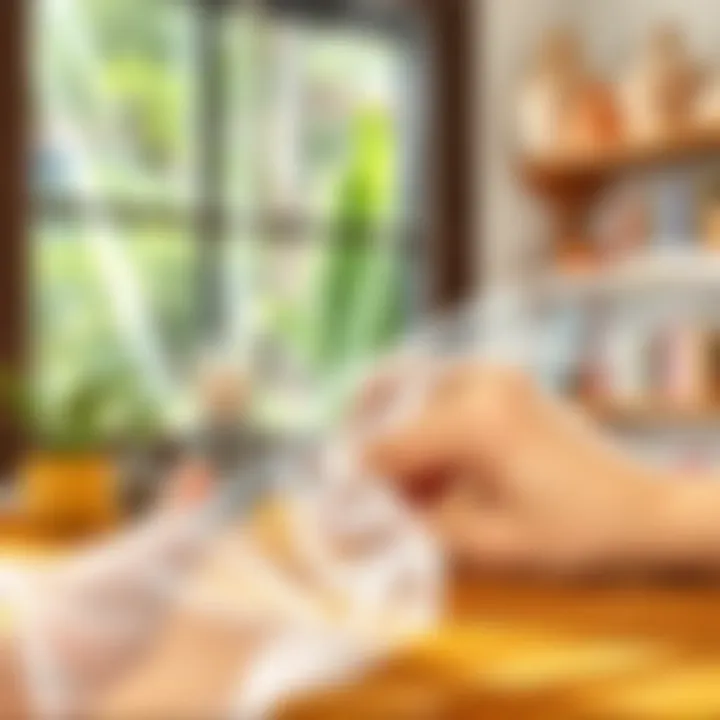 Application Techniques for Glass Fabric Demonstration of applying glass fabric in a crafting project.