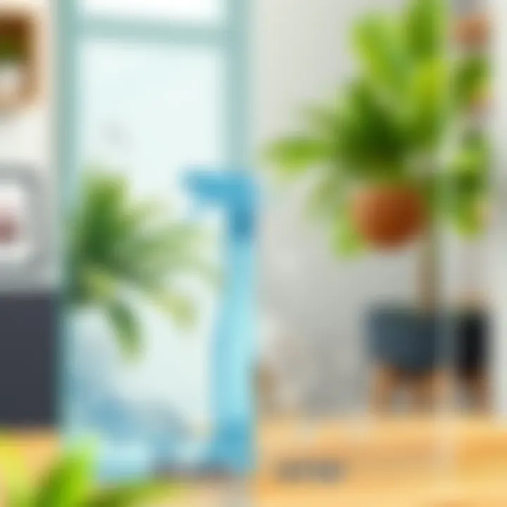 Before and after cleaning glass surfaces