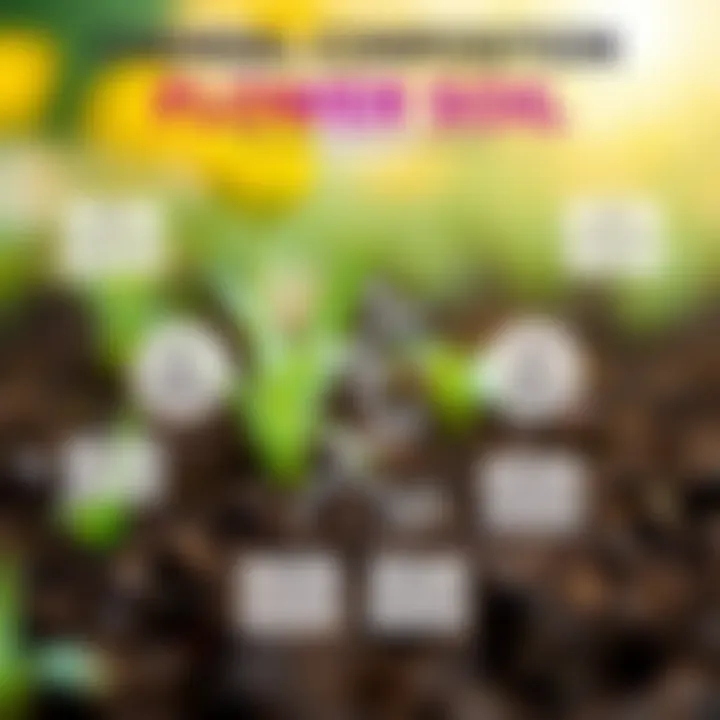 An infographic displaying the chemical components of flower soil.