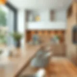 Elegant wood-look granite countertop in a modern kitchen setting