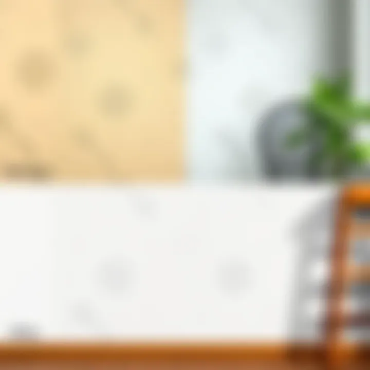 Before and after wall cleaning comparison