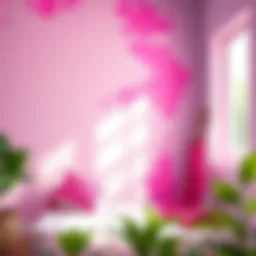 Brightly cleaned wall with fresh paint