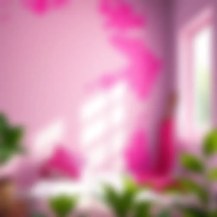 Brightly cleaned wall with fresh paint