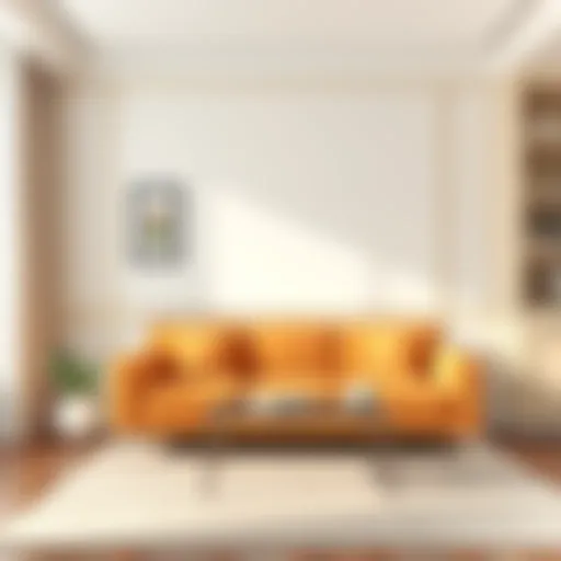 A pristine living room wall