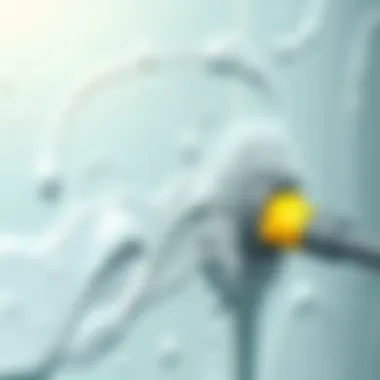 Close-up of surface cleaning technique