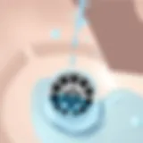 Clogged sink drain with water pooling