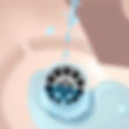 Clogged sink drain with water pooling