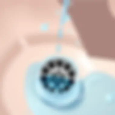 Clogged sink drain with water pooling