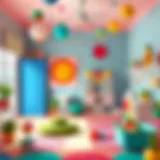 Vibrant Playroom Inspiration Colorful playroom with creative designs