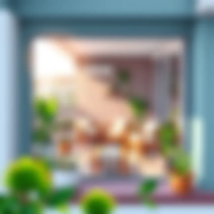 Compact balcony with smart furniture arrangement