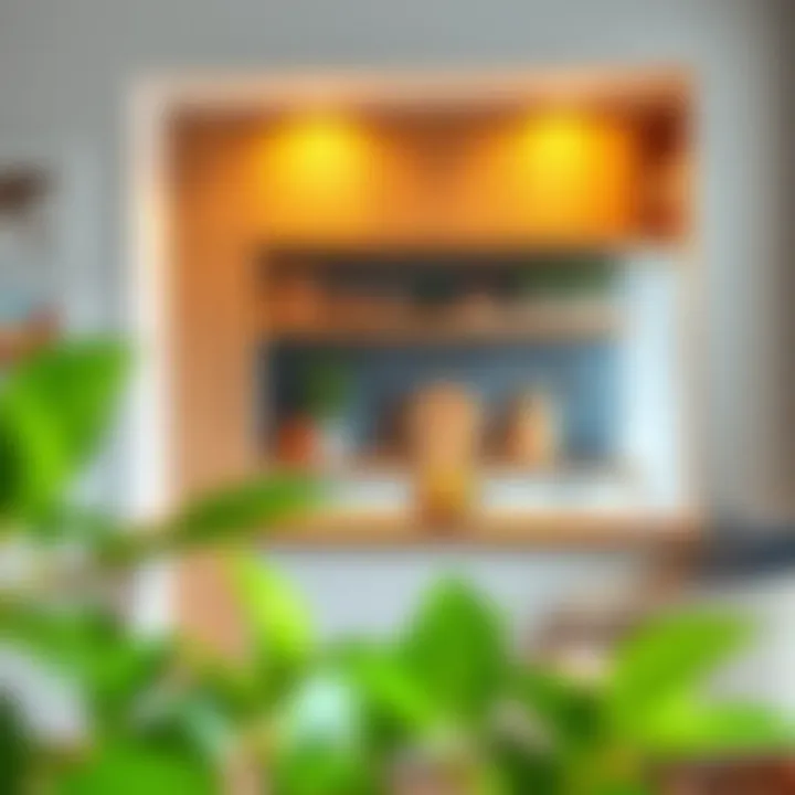 Creative use of narrow kitchen table in a compact space