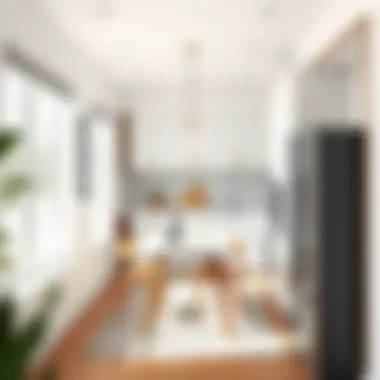 Elegant narrow kitchen table showcasing minimalist design