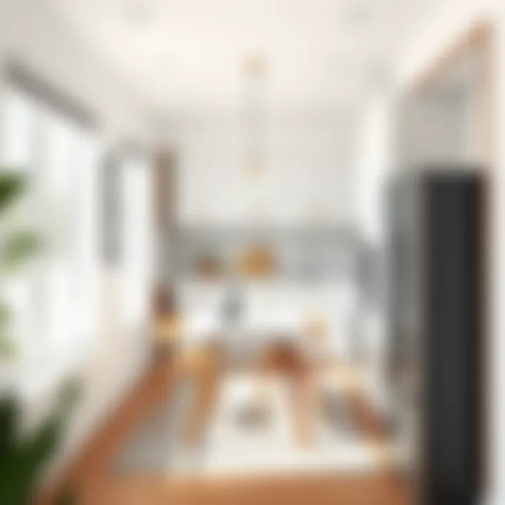 Elegant narrow kitchen table showcasing minimalist design