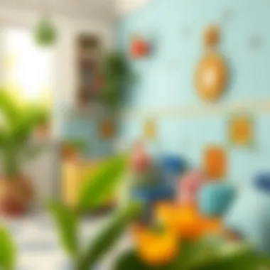 Beautifully decorated tiles enhancing home decor