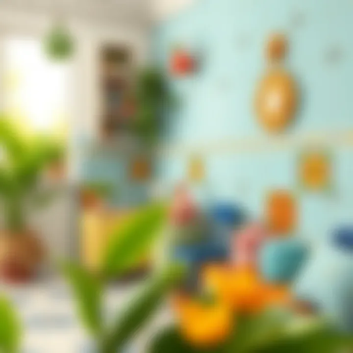 Beautifully decorated tiles enhancing home decor