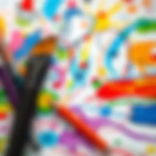 A colorful abstract drawing showcasing creativity