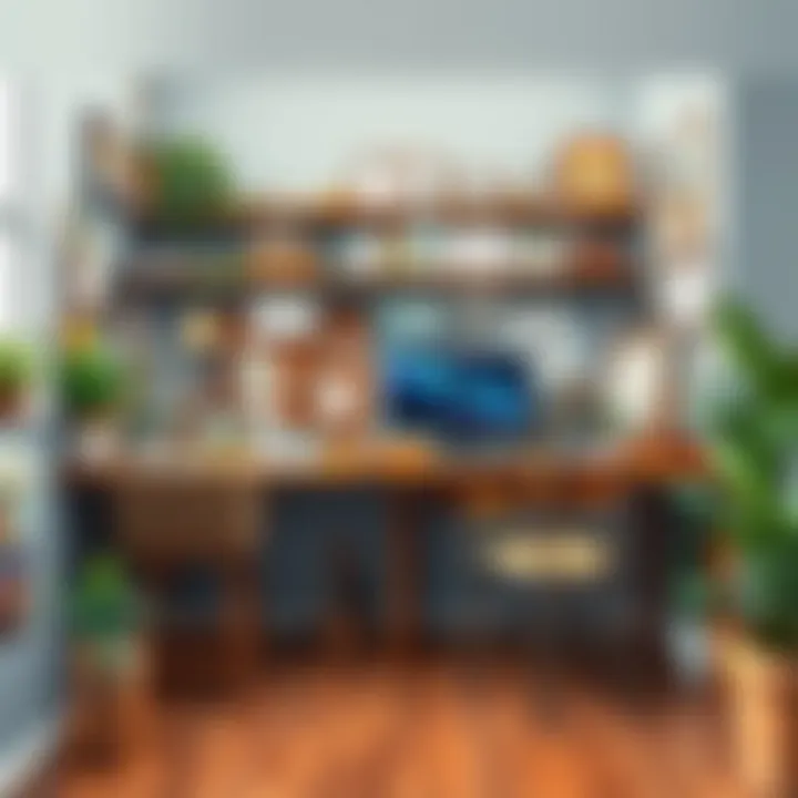 An artist's workspace filled with sketches and inspiration