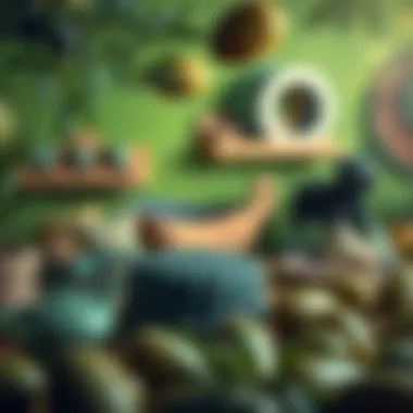 An artistic display of DIY crafts utilizing olive green as a primary color.