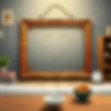 Creative wooden frame with intricate designs