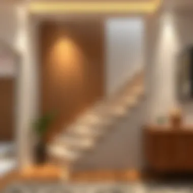 Creative use of lighting in staircase design