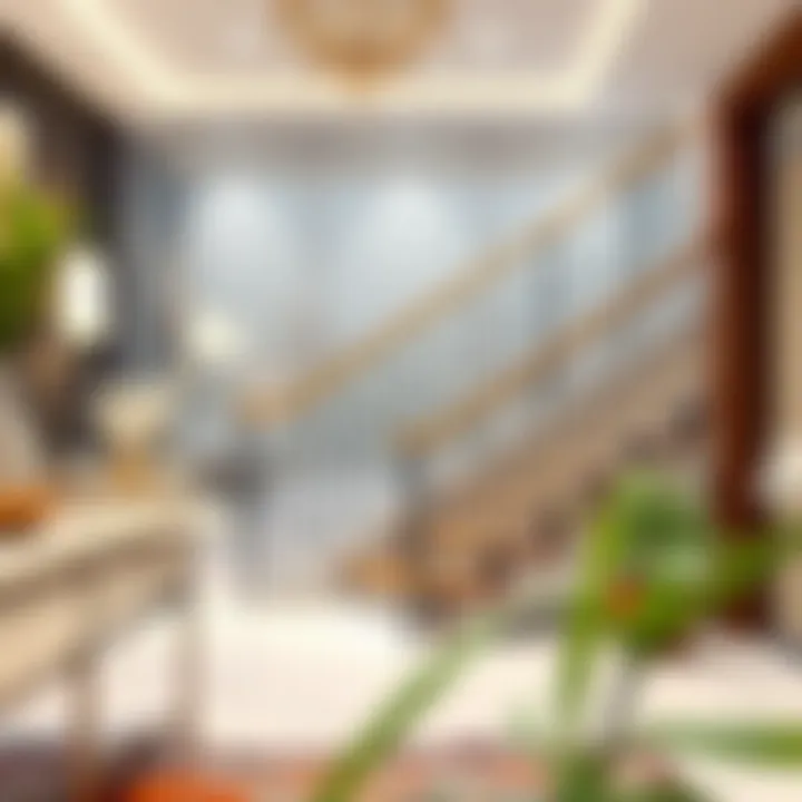 Stylish railing design enhancing staircase aesthetics