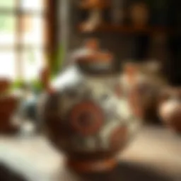 Intricate handmade pottery showcasing creativity and craftsmanship