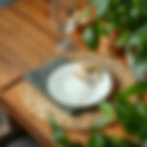 Elegant rustic placemat design showcasing natural materials