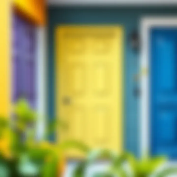 Creative Choices in Door Color Selection Selection of paint colors for doors