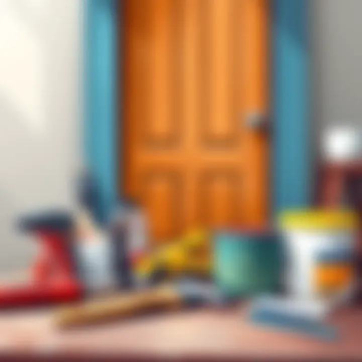 Essential Tools for a Door Painting Project Tools and materials for door painting