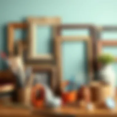 Diverse Materials for Unique Frames A vibrant collection of materials for frame making